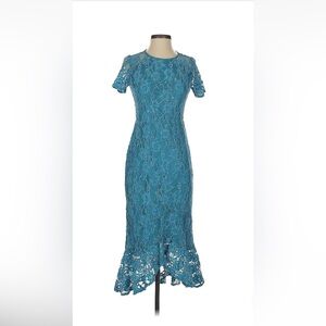 Elegant Teal Lace Dress -Nanette Lepora
